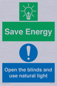 Save Energy open the blinds and use natural light